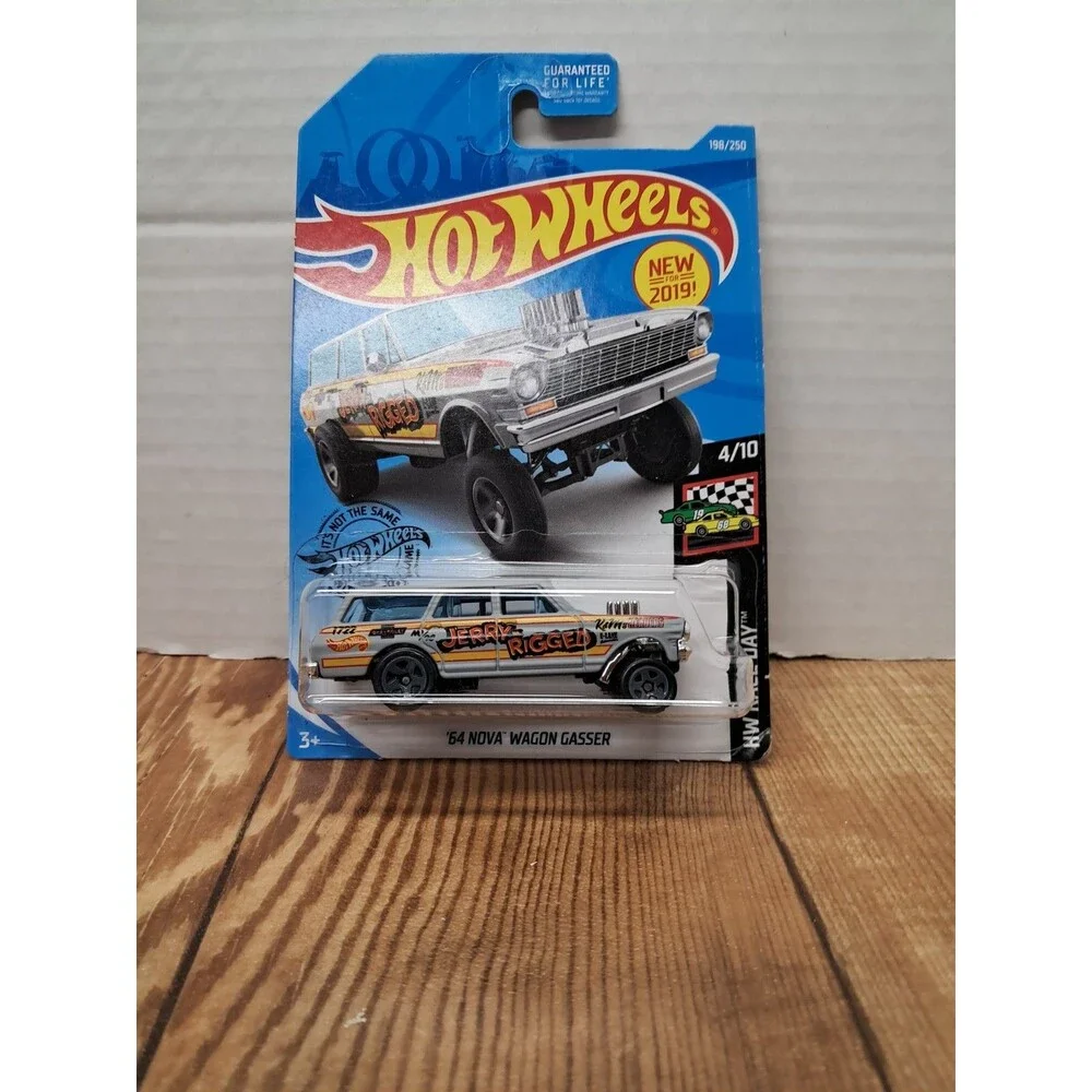 Hot Wheels 2019 Hw Race Day '64 Nova Wagon Gasser 198/250 Gray Toy Grey